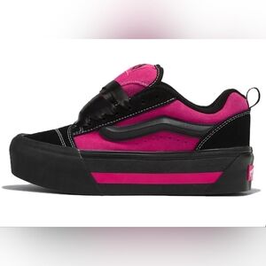 Vans Black and Pink Women's Shoes